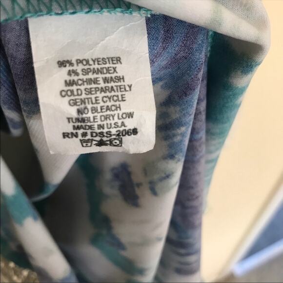 Veronica M tie dye lace beach swimsuit coverup tunic top stretch XS boho - Picture 6 of 7